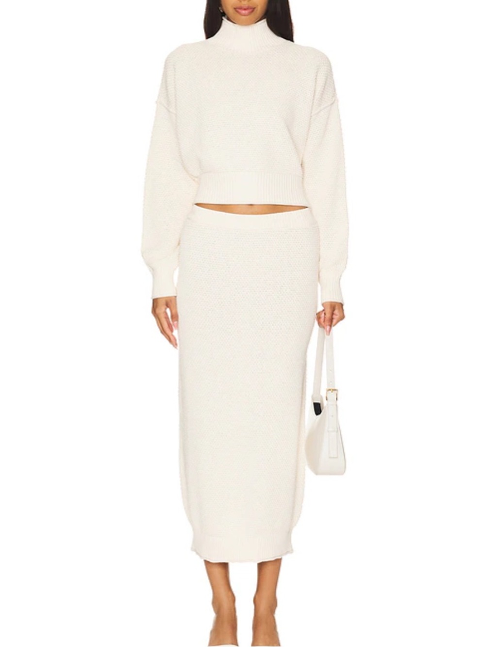 Free People x free-est Hailee Sweater Skirt Set in Powder Sand NWT Size Small